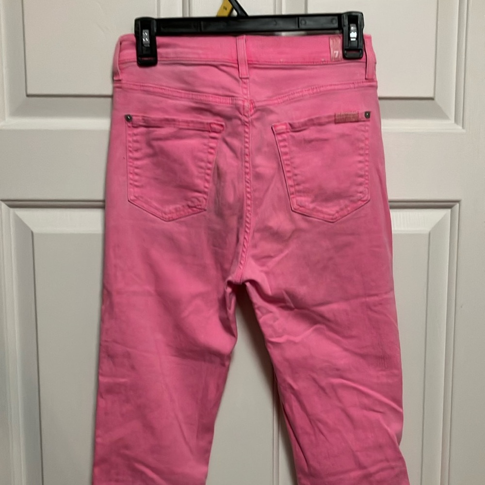 7 For All Mankind Barbie Pink
High Waist Slim Kick Cropped
Flare Jeans Sz 26/25 - Picture 7 of 8